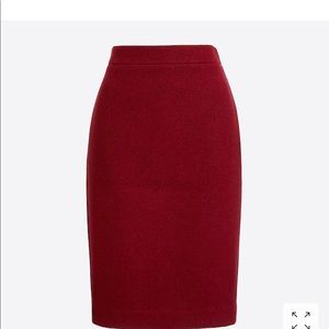Petite pencil skirt in double-serge wool